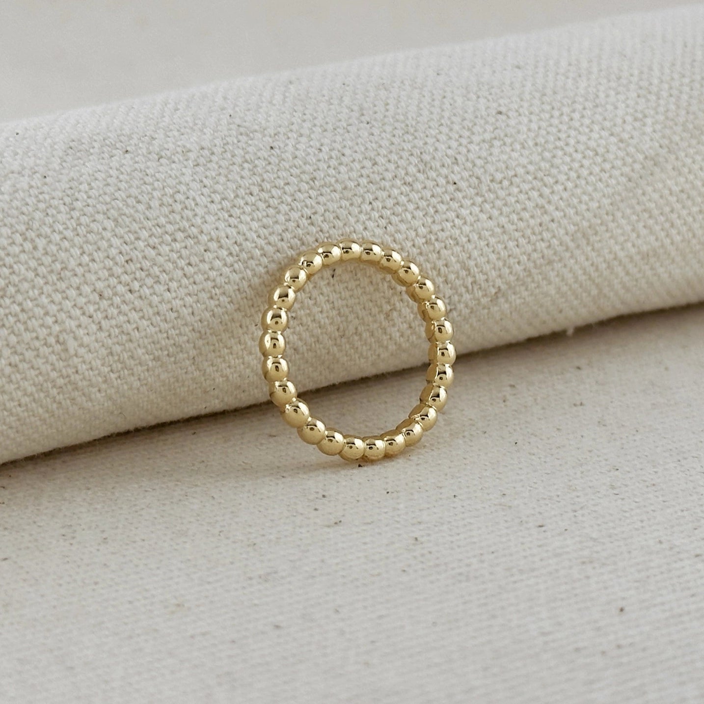 Beaded Band Ring (2mm)
