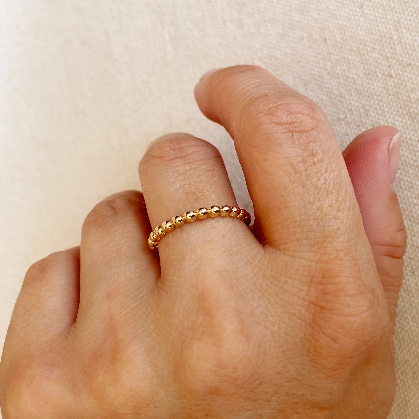 Beaded Band Ring (1.8mm)