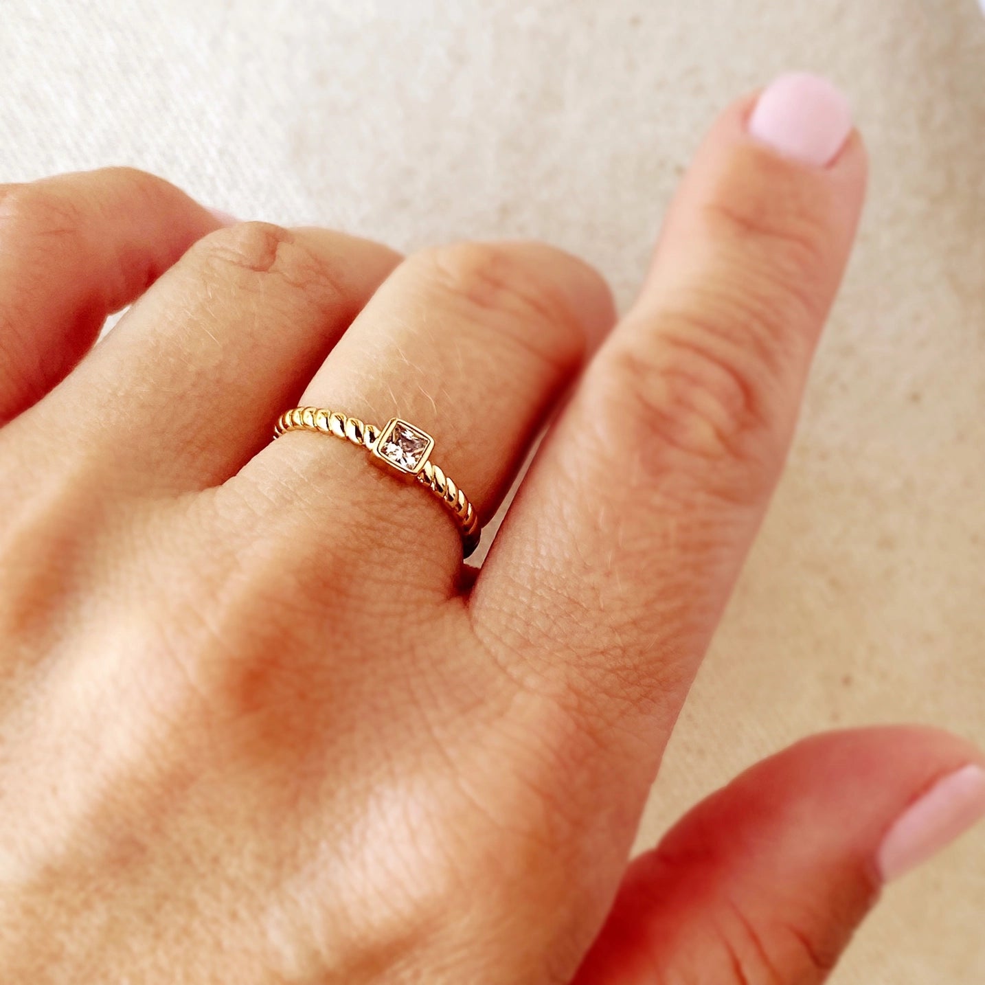 Twisted Sparkle Ring 1.8mm