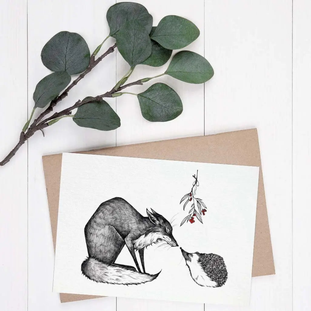 Fox And Hedgehog card