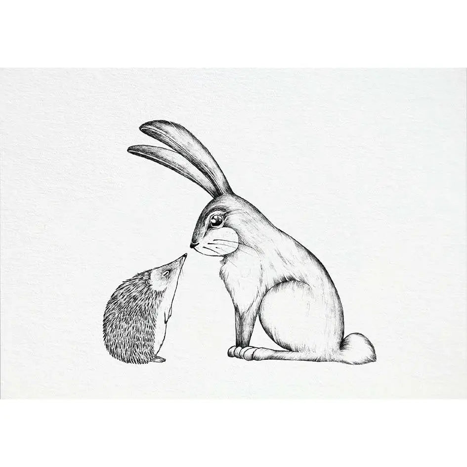 Hare And Hedgehog card