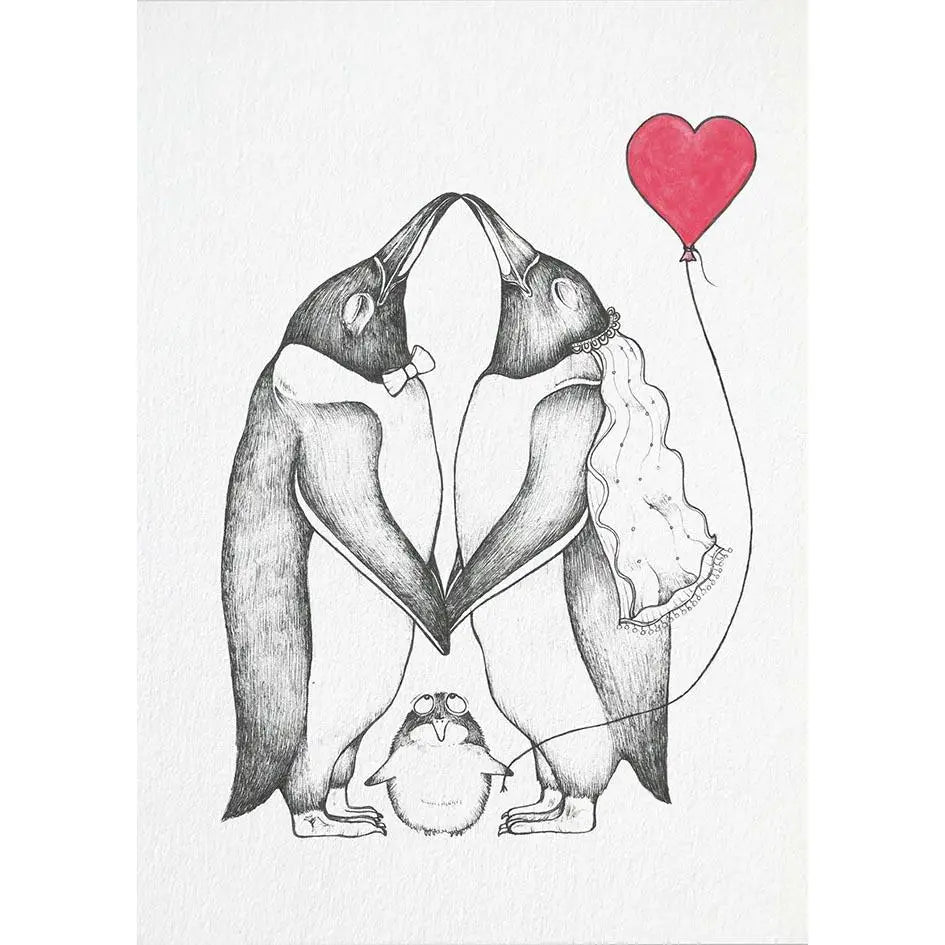 Penguin Love card