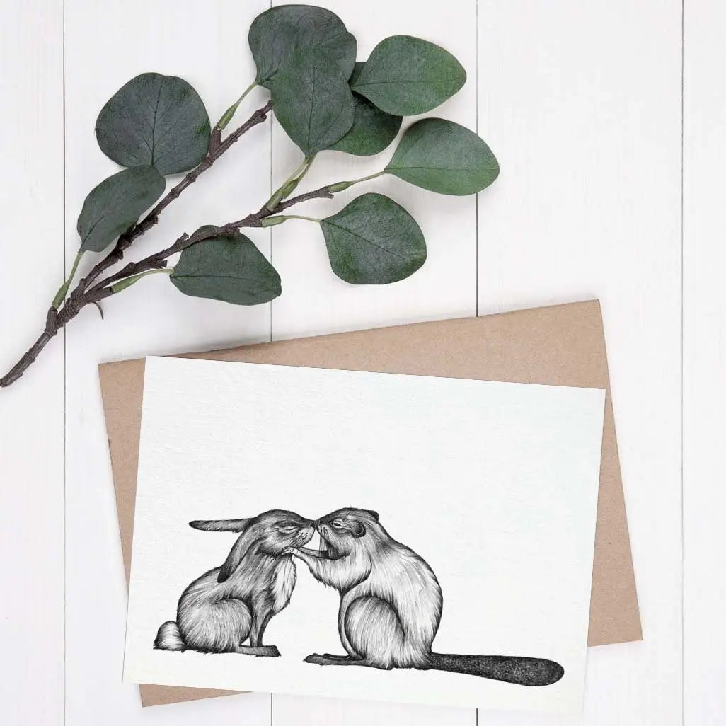 Rabbit and Beaver card