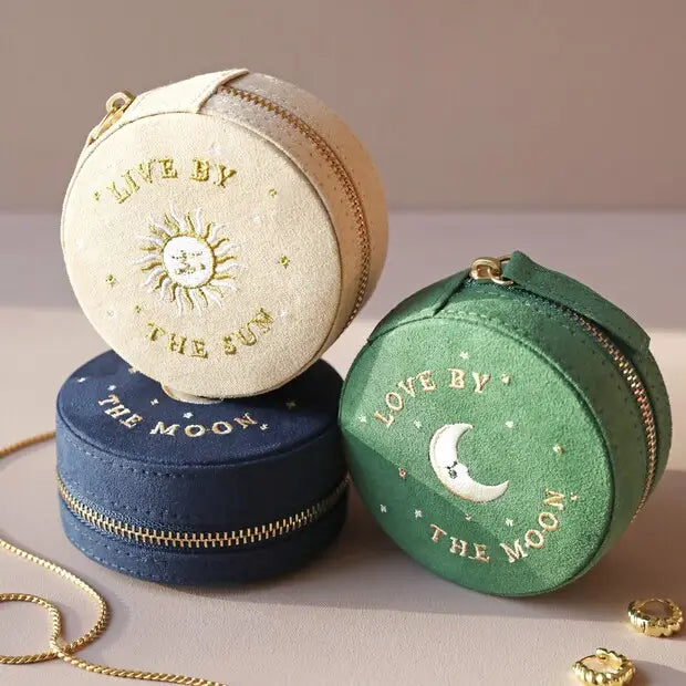 Round Sun And Moon Jewelry Case