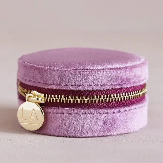 Round Velvet Jewelry Case