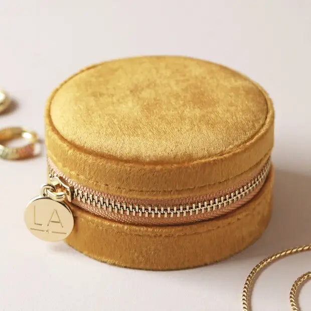 Round Velvet Jewelry Case