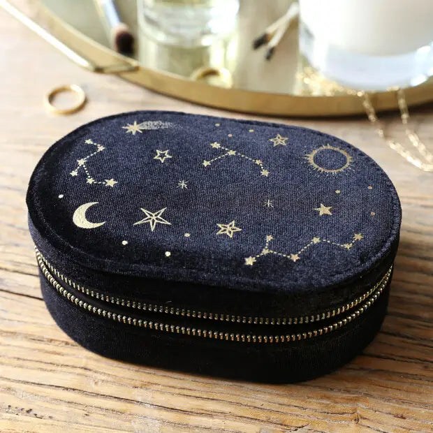 Oval Starry Night Jewelry Case