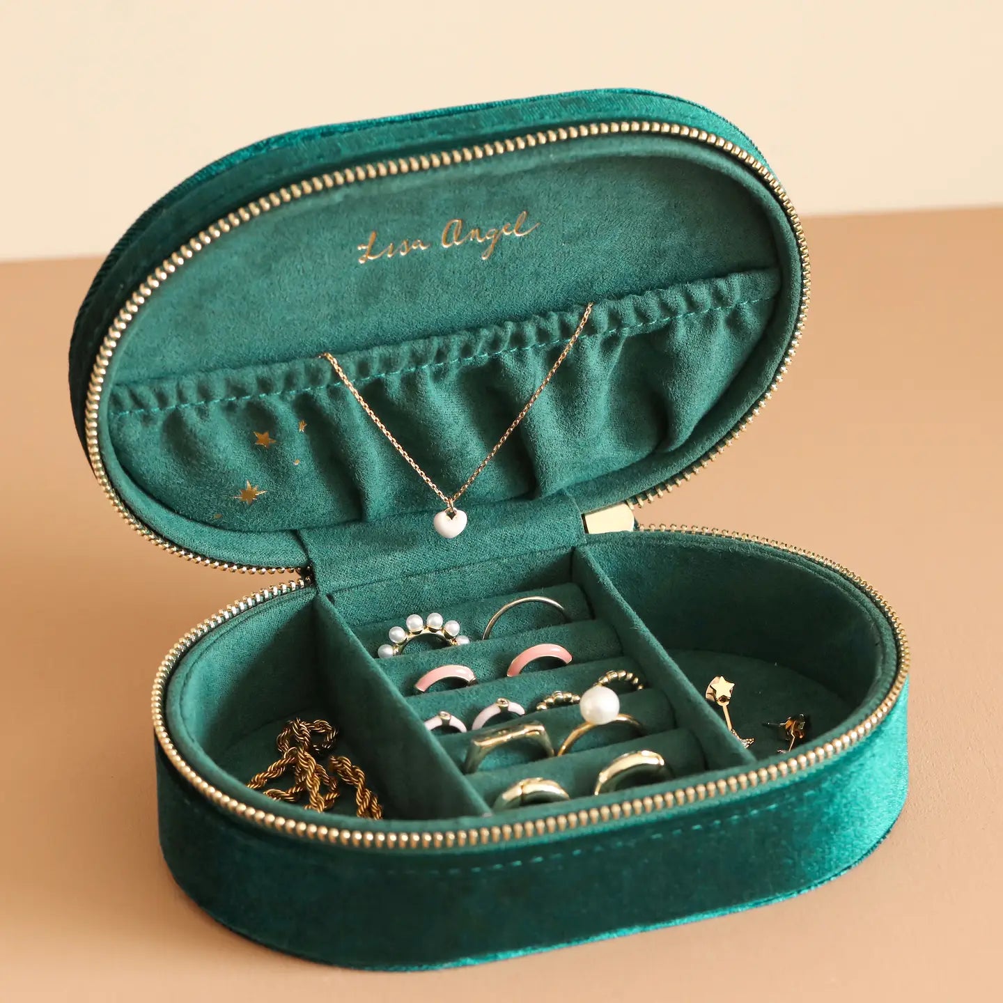 Oval Starry Night Jewelry Case