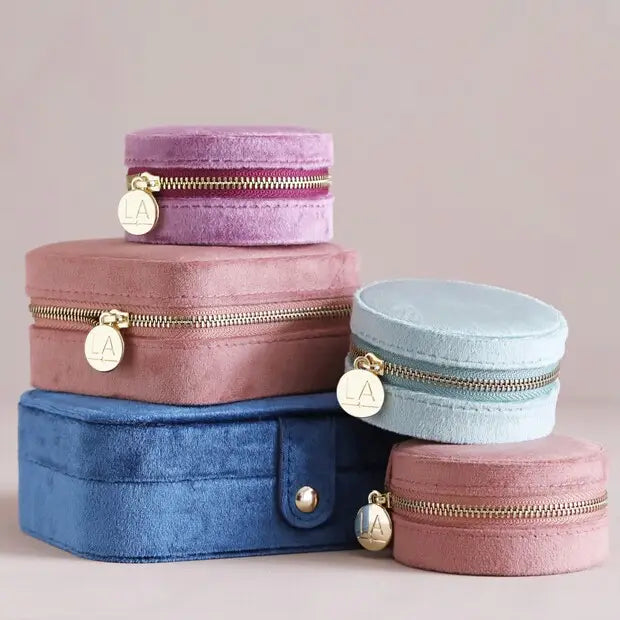 Round Velvet Jewelry Case