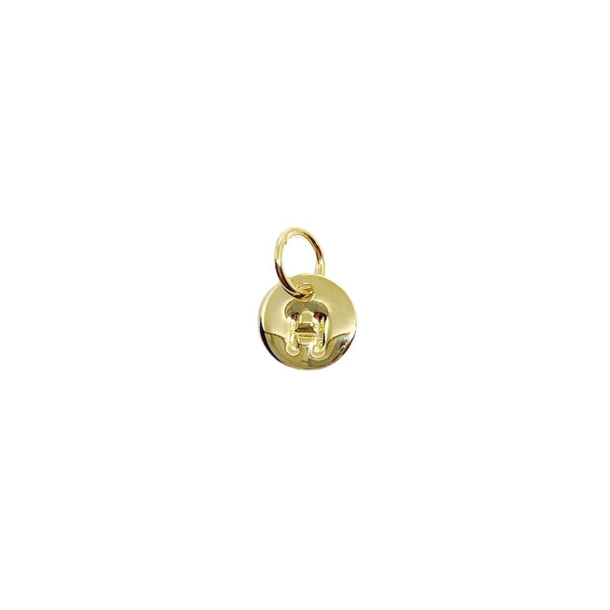 Stamped Initial Charm