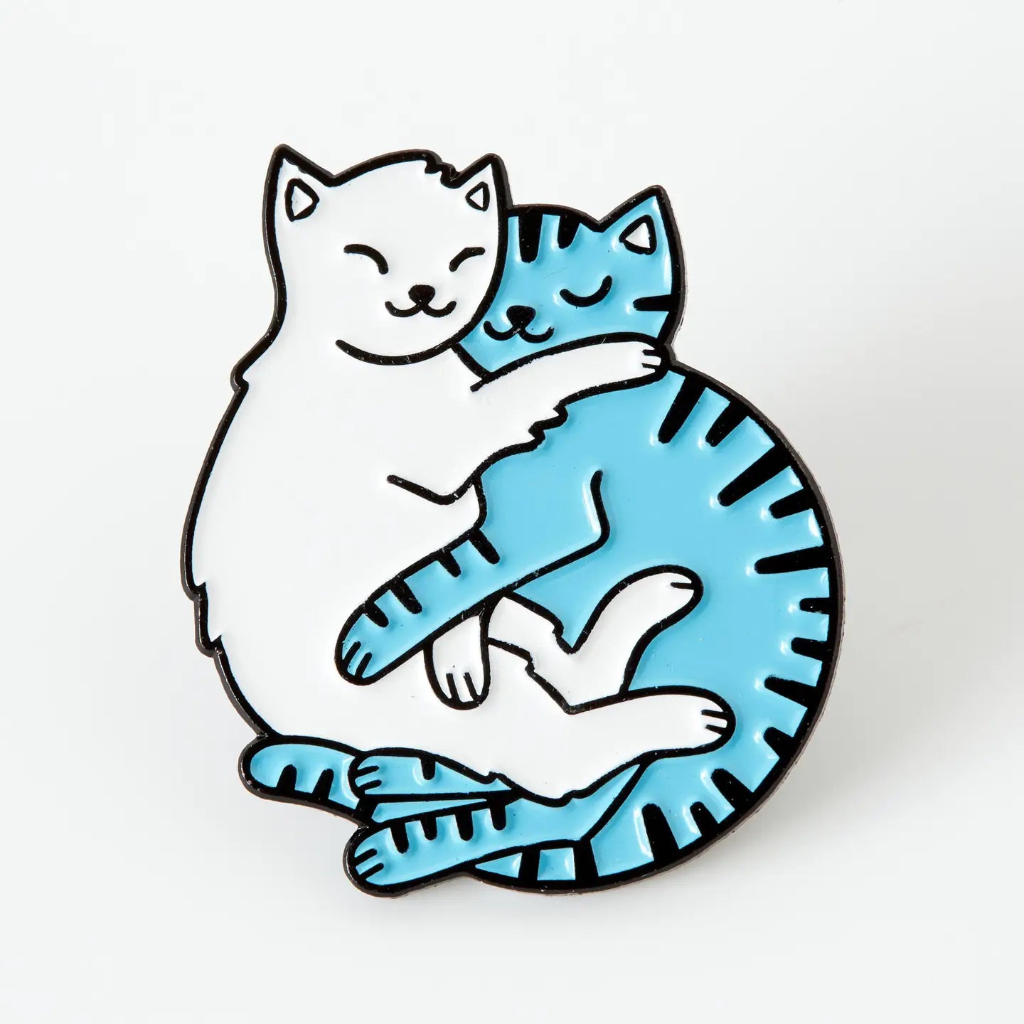 Cuddling Cats pin