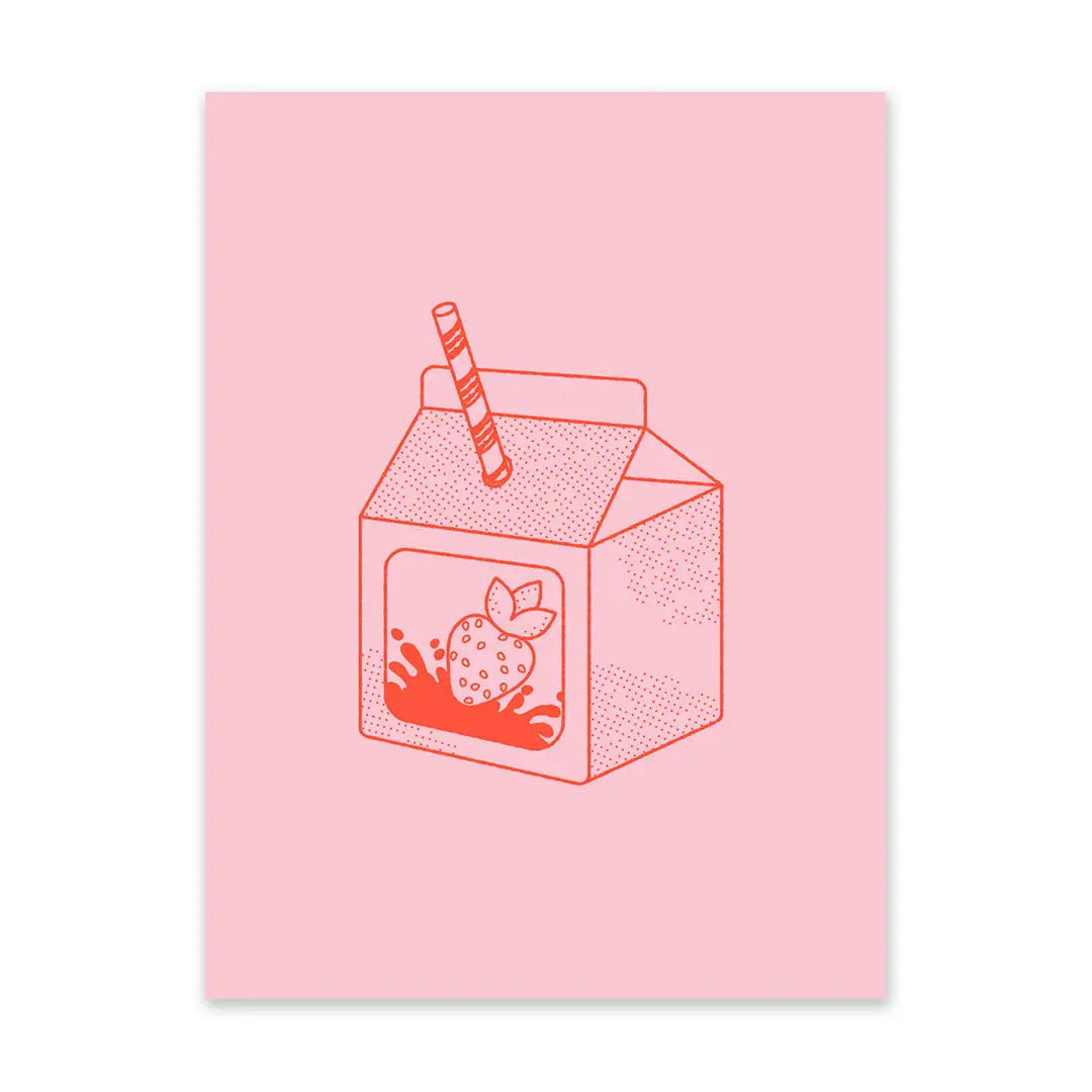 Strawberry Milk print