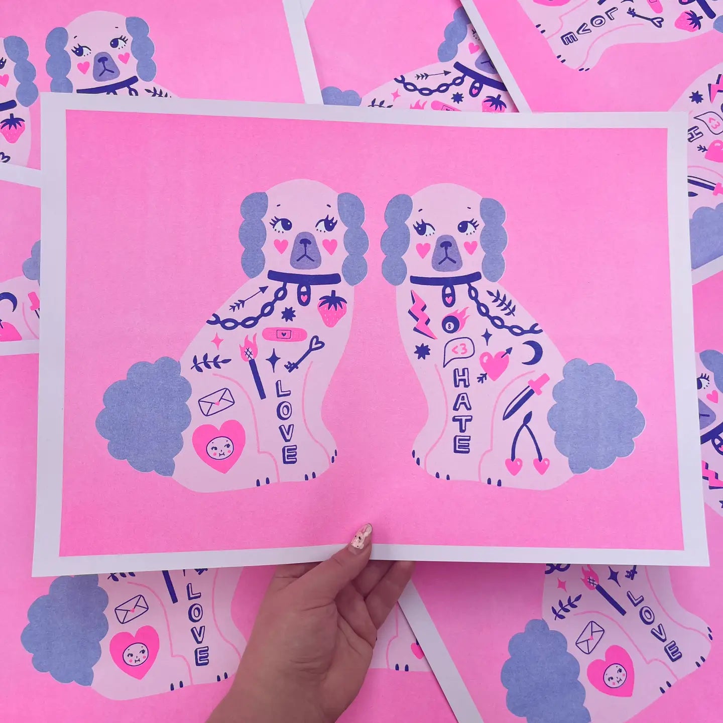 Valentines Dogs print