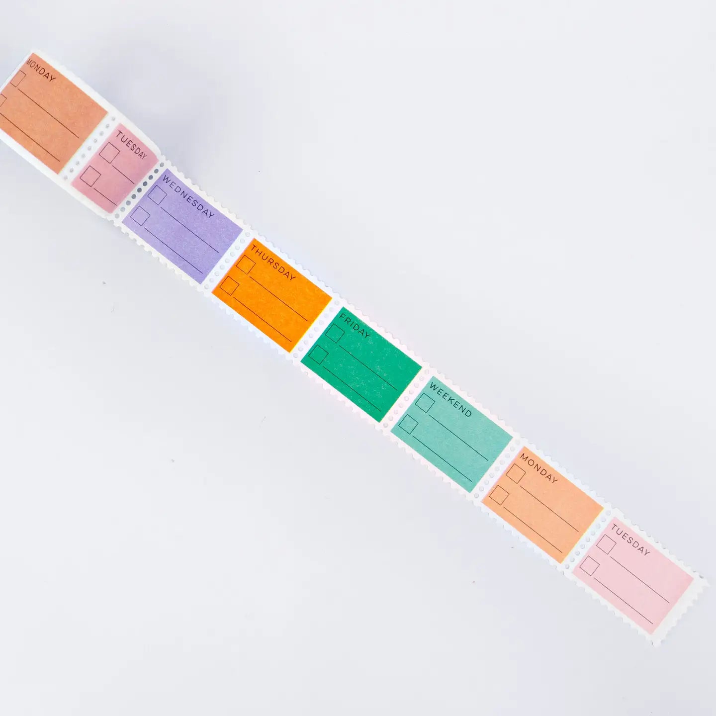 Pastel Days of the Week Stamp Washi Tape