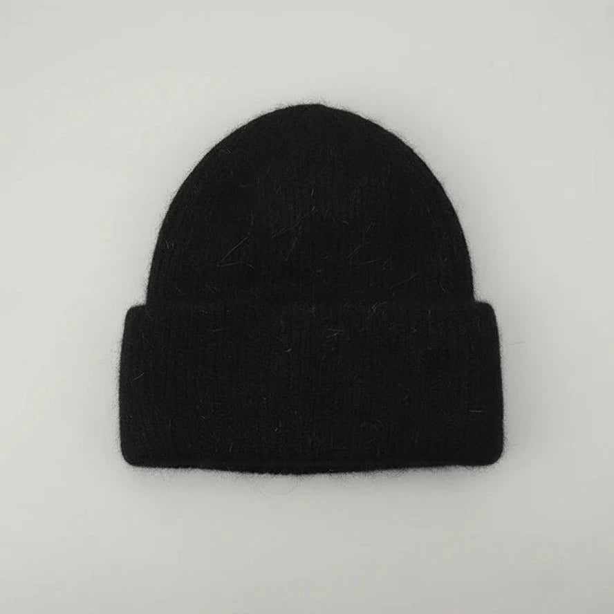 Black knit beanie 