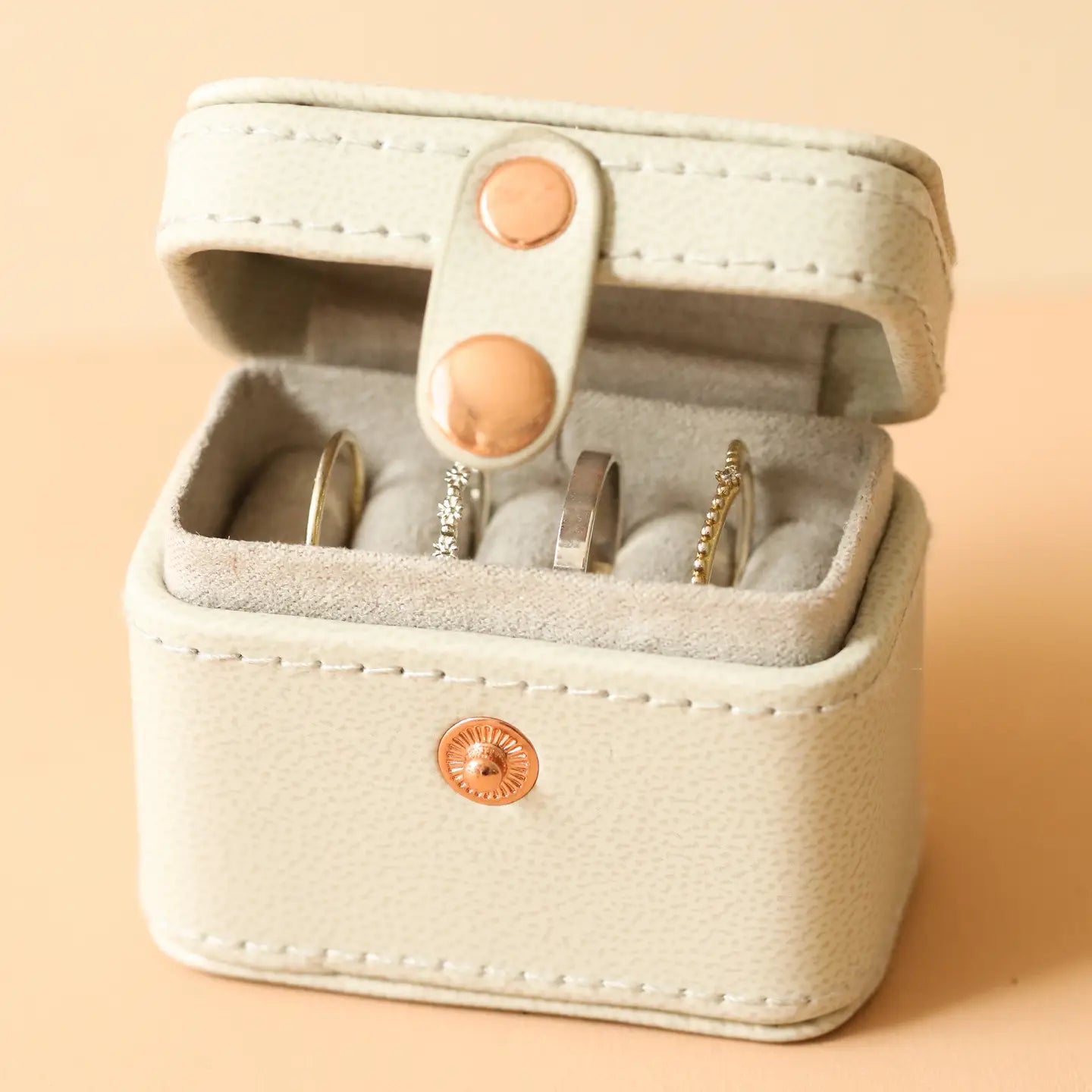 Mini Vegan Leather Jewelry Case