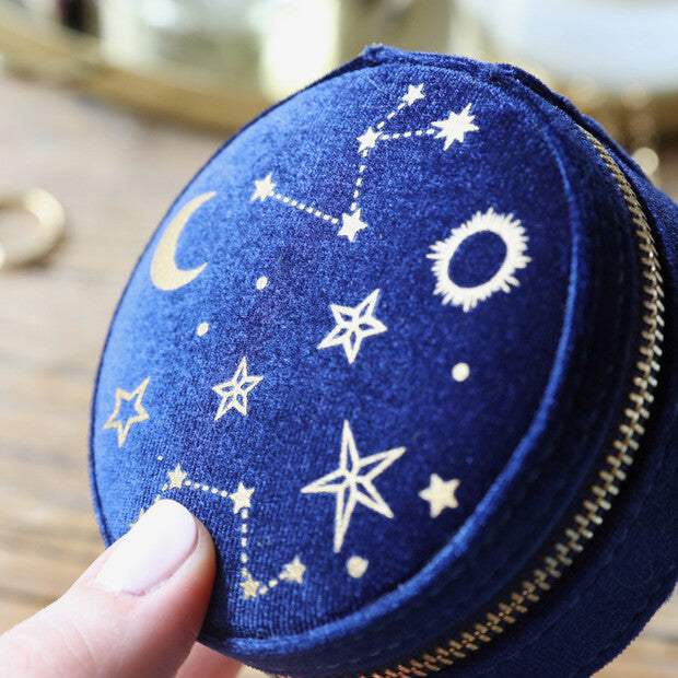 Round Starry Night Jewelry Case