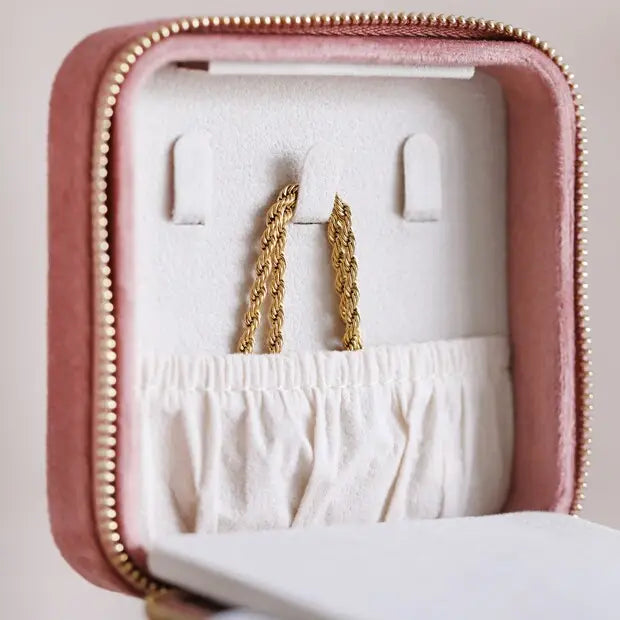 Square Velvet Jewelry Case