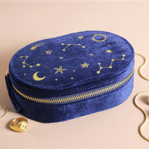 Oval Starry Night Jewelry Case