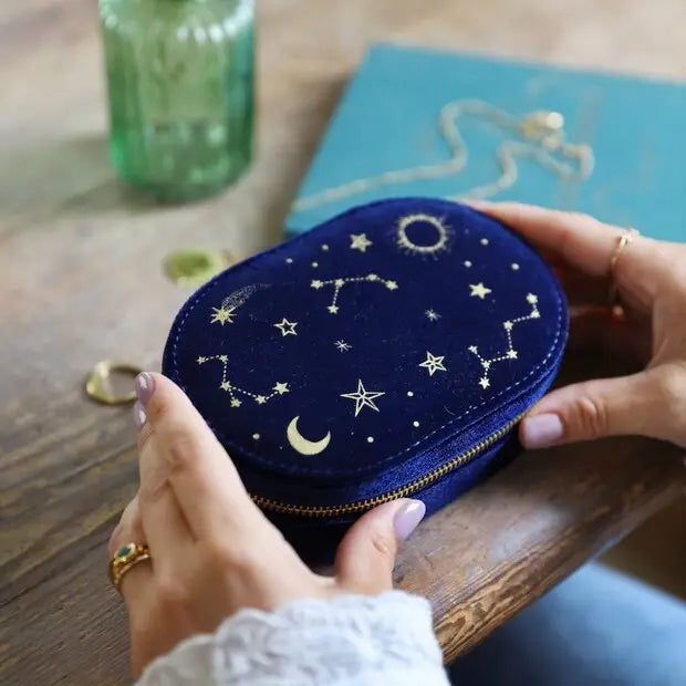 Oval Starry Night Jewelry Case