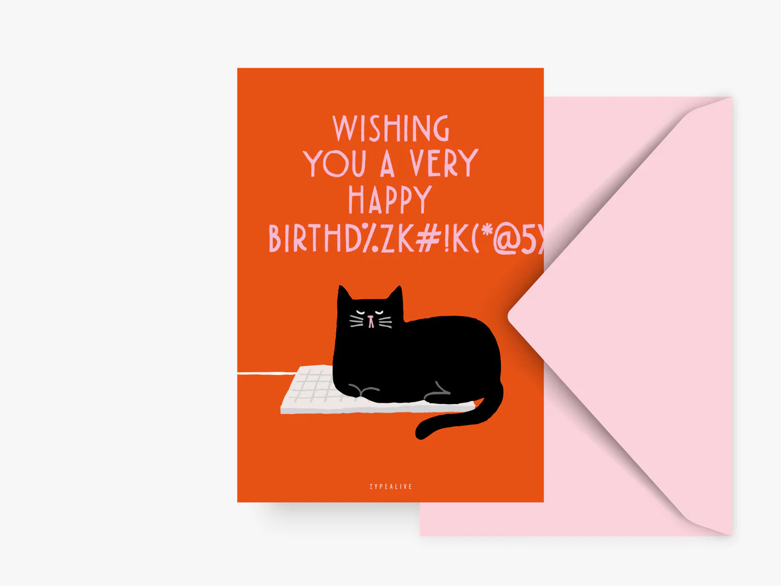 wishing cat card