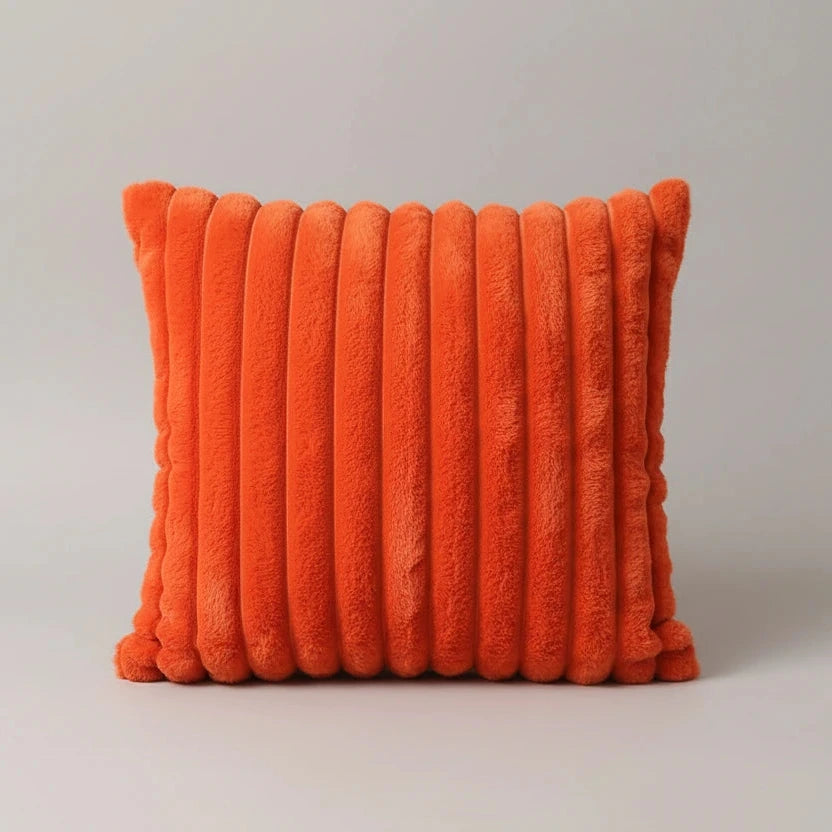 Orange textured pillow 
