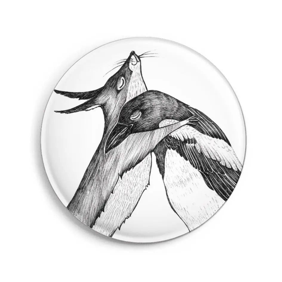Squirrel and Magpie Magnet
