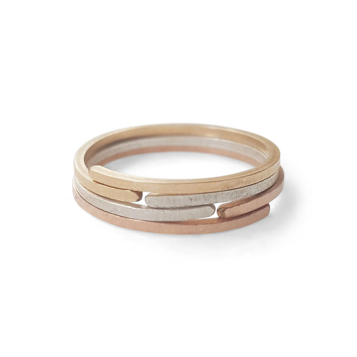 Set overlapping rings, handmade in our studio in Amsterdam