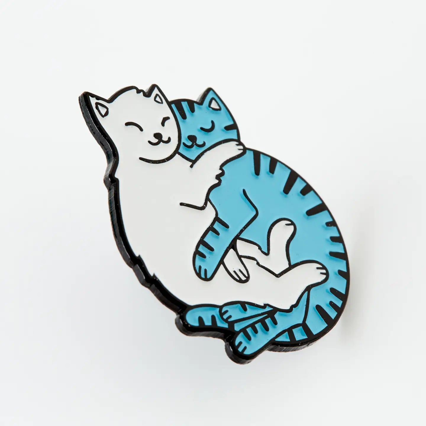 Cuddling Cats pin