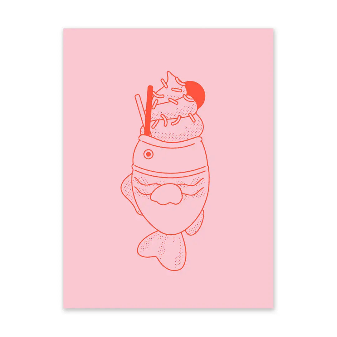 Fish Ice Cream print