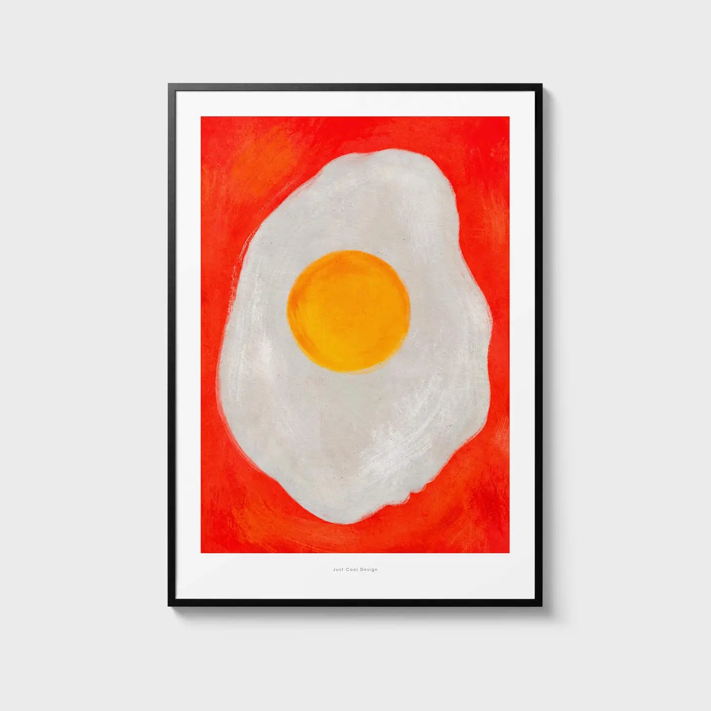 print fried egg framed