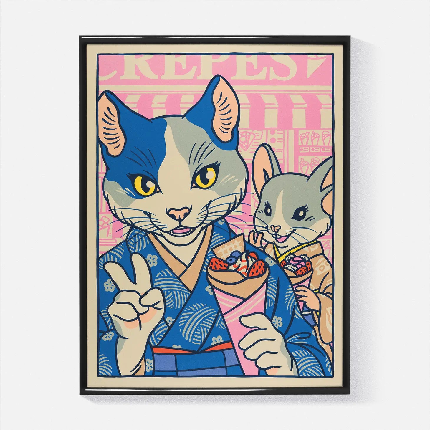 Harajuku Cat print