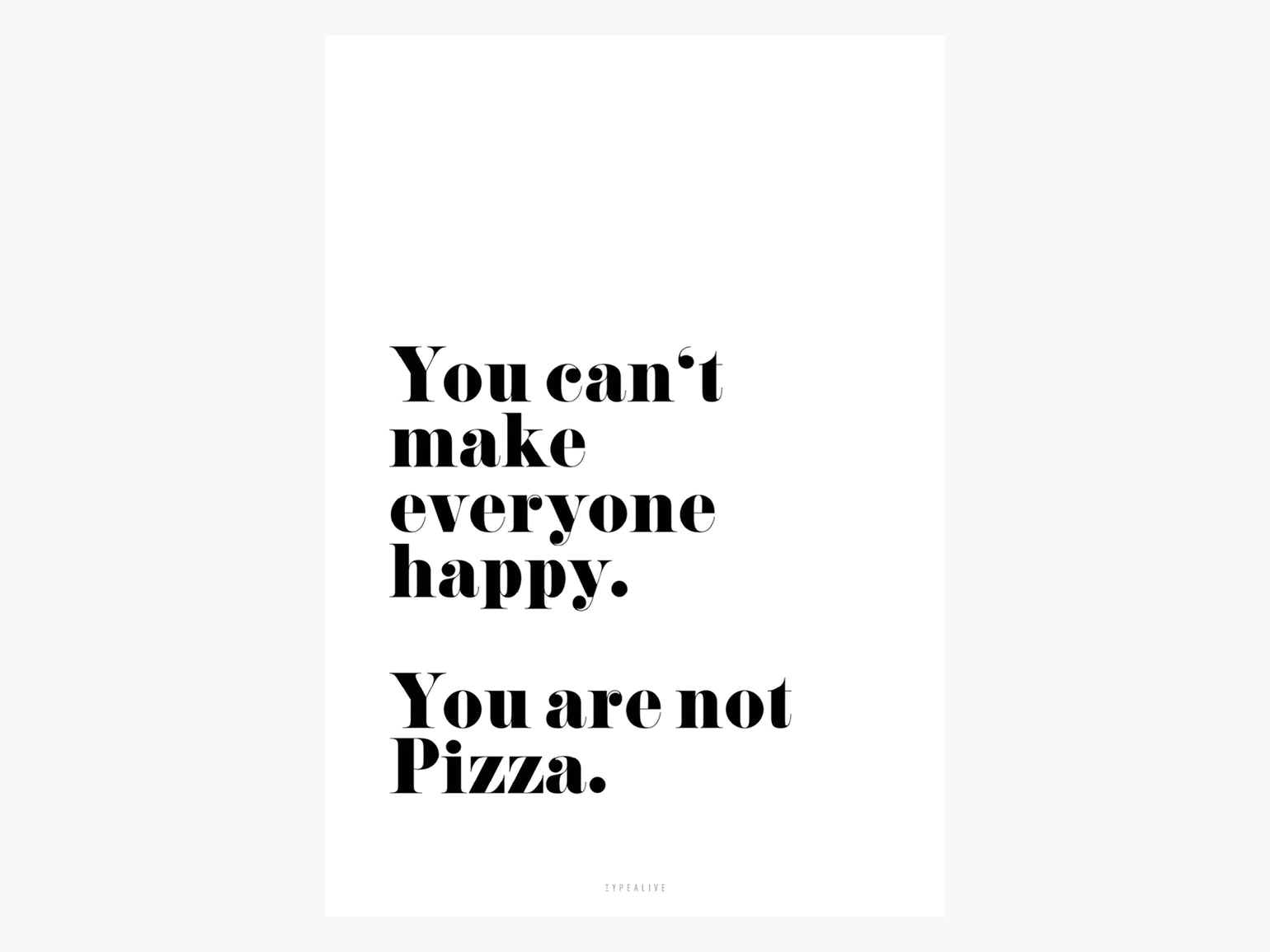 you are not pizza card
