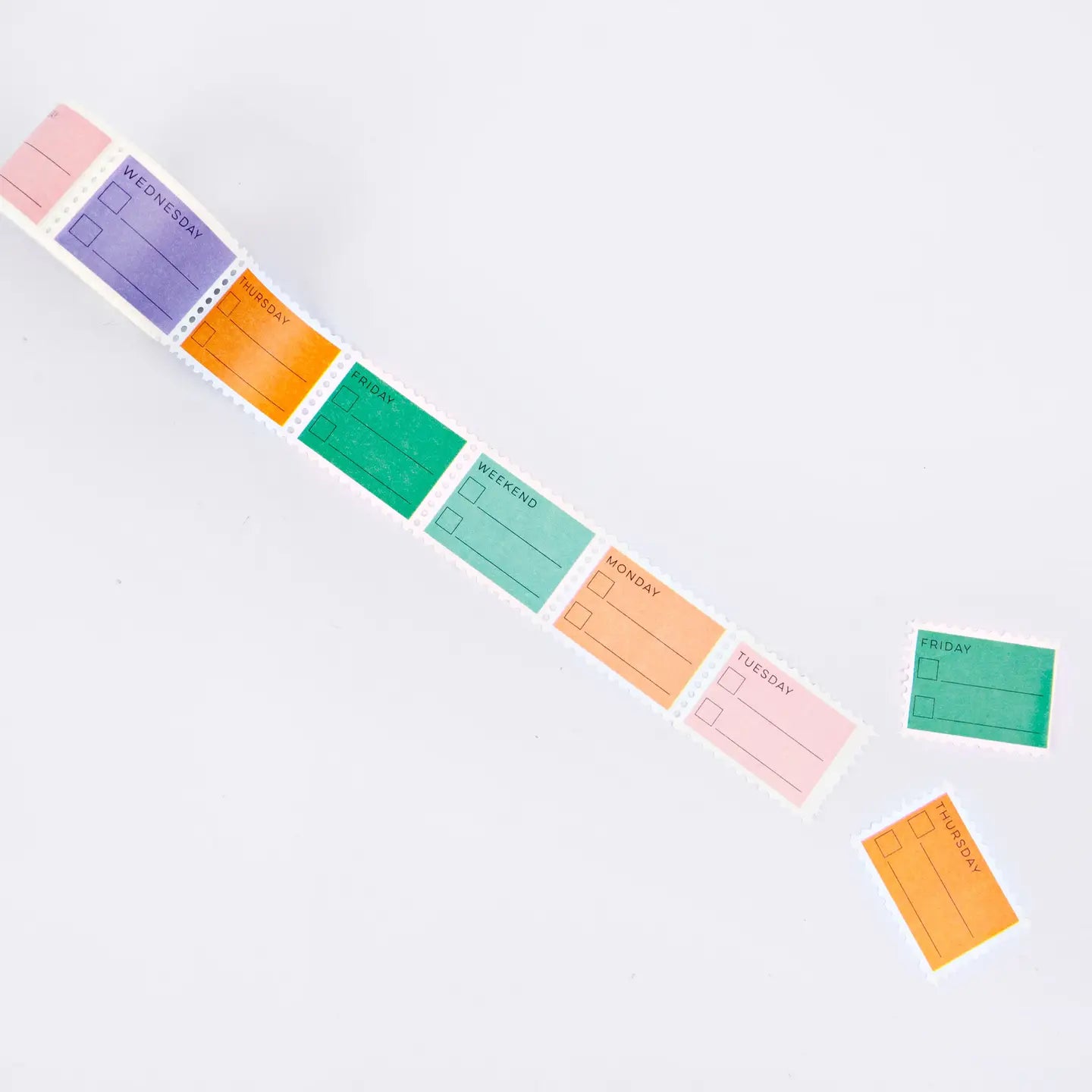 Pastel Days of the Week Stamp Washi Tape