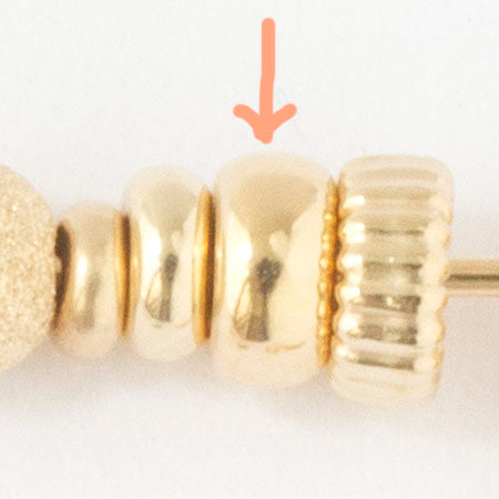 14kt wheel bead /smooth 4mm