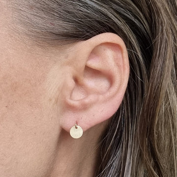 Flat Circle Dangle stud //ONE PIECE