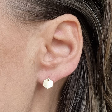 Honeycomb Dangle stud //ONE PIECE