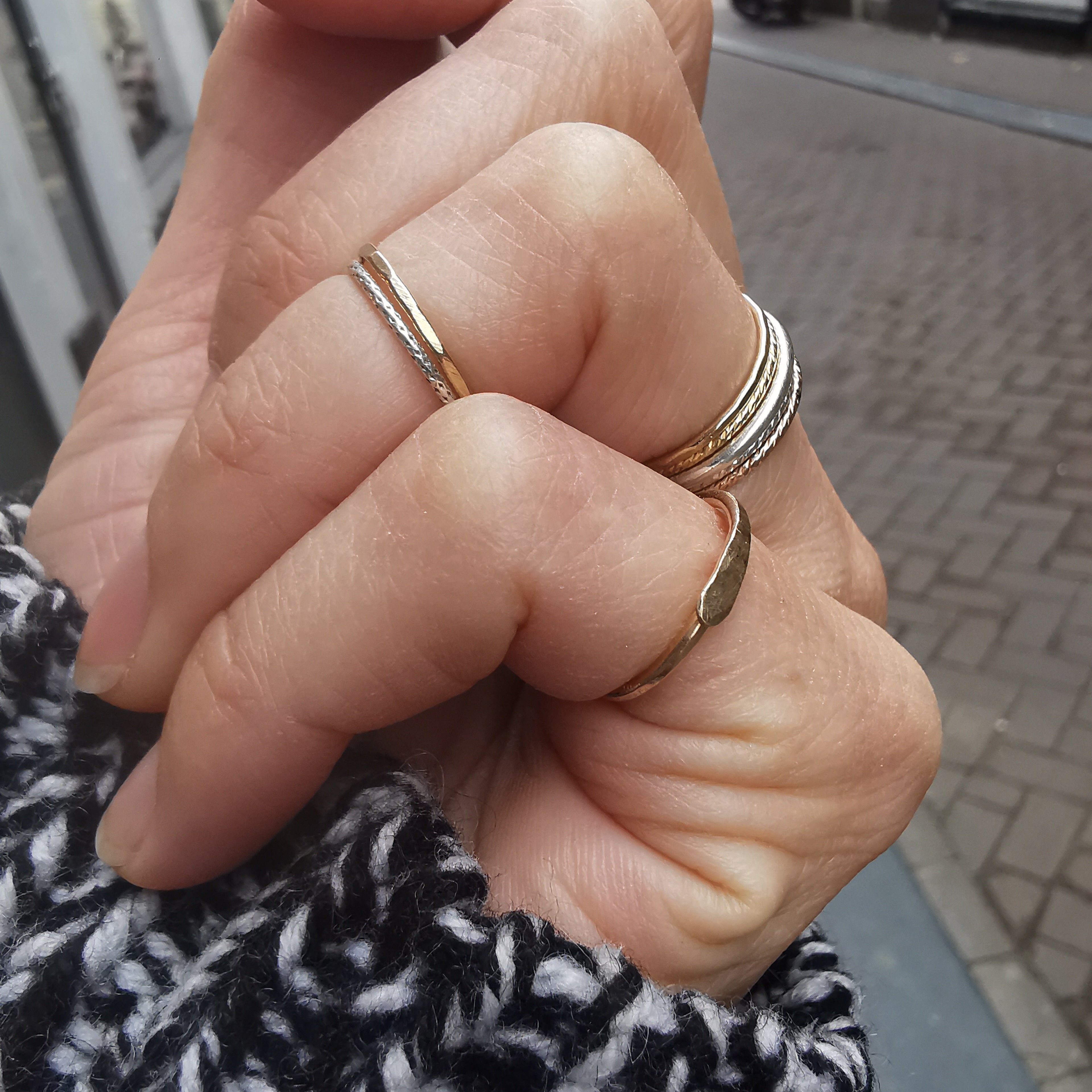 Hug Rings Bentoit Hug ring in gold filled or sterling silver, overlapping handmade design ...