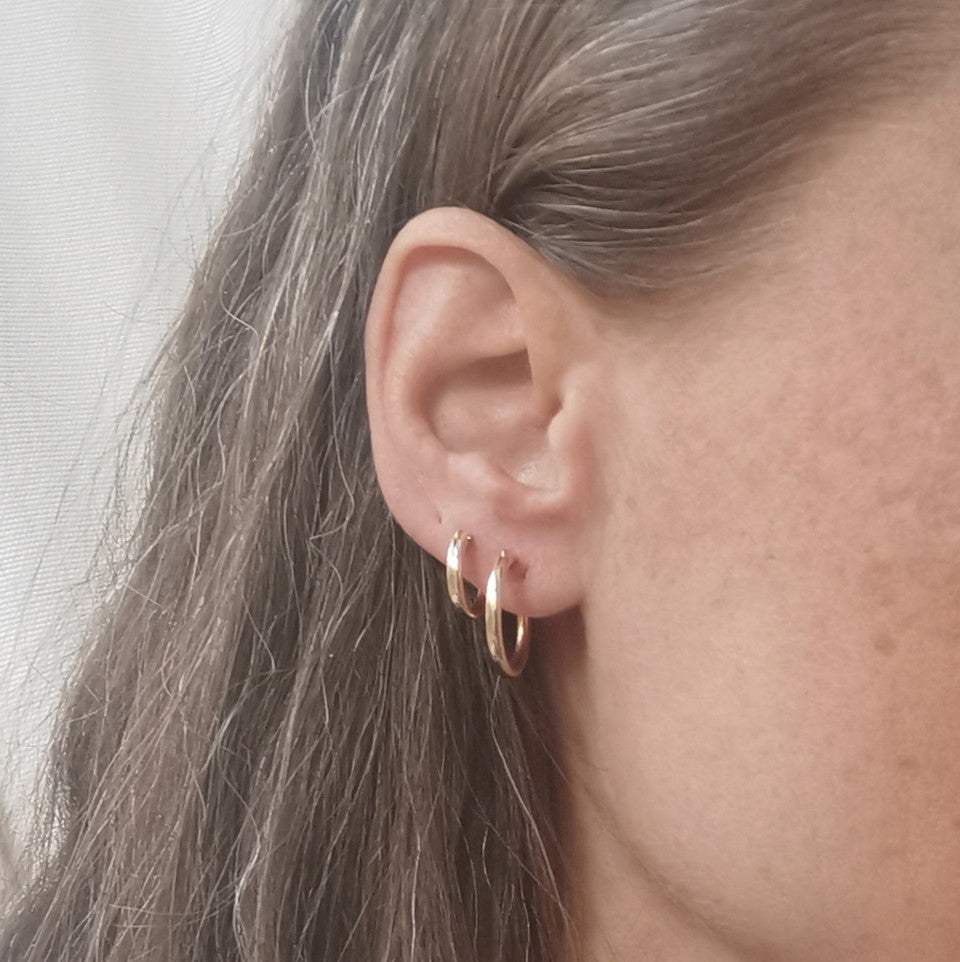 Bold hoop // gold filled //ONE PIECE